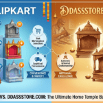 Flipkart vs DDASSSTORE.COM comparison for wooden temples.