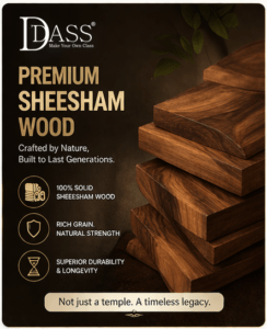 Premium wooden home temple craftsmanship by DDASS
