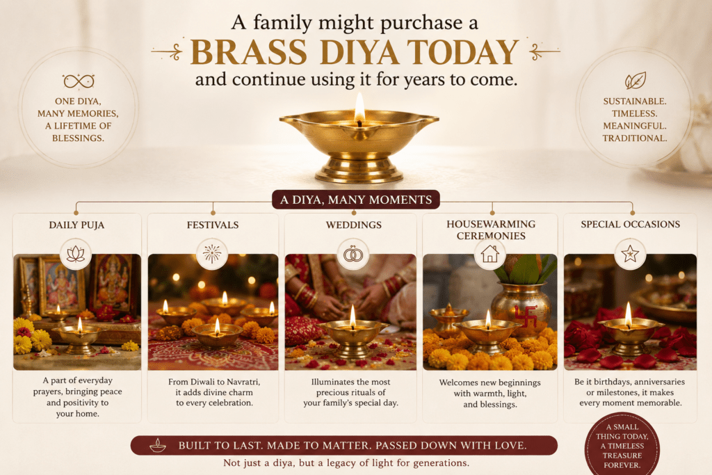 Where Is Brass Diya Preferred in Puja