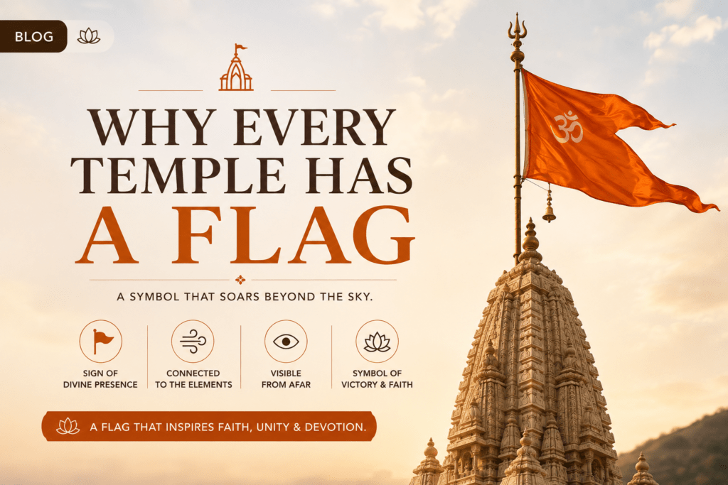 why do temple have flags